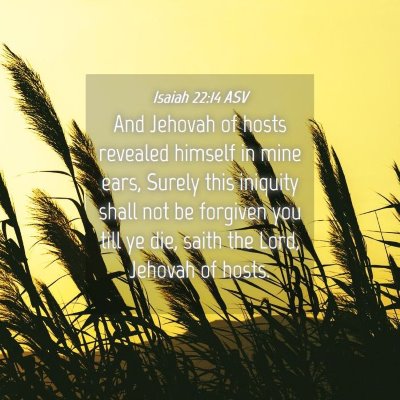 Picture 04 - Isaiah 22:14 ASV - And Jehovah of hosts revealed himself in mine - Bible Verse Picture