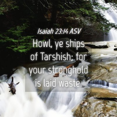 Picture 04 - Isaiah 23:14 ASV - Howl, ye ships of Tarshish; for your stronghold - Bible Verse Picture