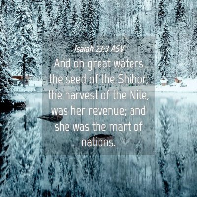 Picture 04 - Isaiah 23:3 ASV - And on great waters the seed of the Shihor, the - Bible Verse Picture