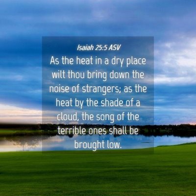 Picture 04 - Isaiah 25:5 ASV - As the heat in a dry place wilt thou bring down - Bible Verse Picture