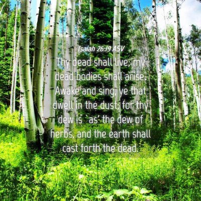 Picture 04 - Isaiah 26:19 ASV - Thy dead shall live; my dead bodies shall arise. - Bible Verse Picture
