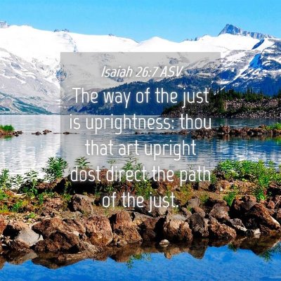 Picture 04 - Isaiah 26:7 ASV - The way of the just is uprightness: thou that art - Bible Verse Picture