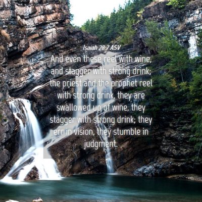 Picture 04 - Isaiah 28:7 ASV - And even these reel with wine, and stagger with - Bible Verse Picture
