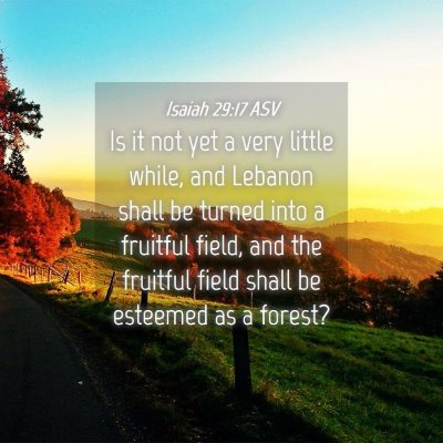 Picture 04 - Isaiah 29:17 ASV - Is it not yet a very little while, and Lebanon - Bible Verse Picture