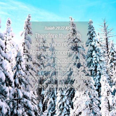Picture 04 - Isaiah 29:22 ASV - Therefore thus saith Jehovah, who redeemed - Bible Verse Picture