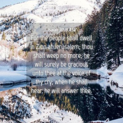 Picture 04 - Isaiah 30:19 ASV - For the people shall dwell in Zion at Jerusalem; - Bible Verse Picture