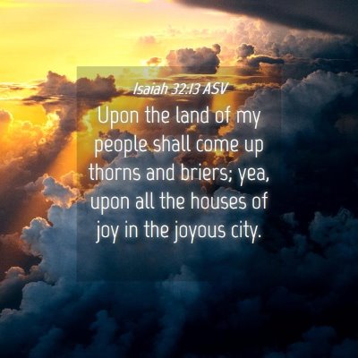 Picture 04 - Isaiah 32:13 ASV - Upon the land of my people shall come up thorns - Bible Verse Picture
