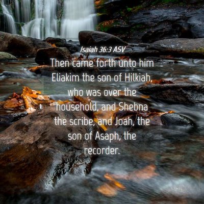 Picture 04 - Isaiah 36:3 ASV - Then came forth unto him Eliakim the son of - Bible Verse Picture
