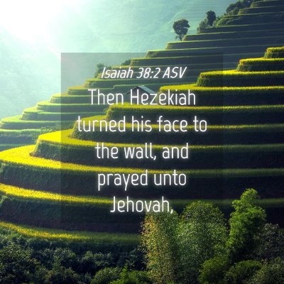 Picture 04 - Isaiah 38:2 ASV - Then Hezekiah turned his face to the wall, and - Bible Verse Picture