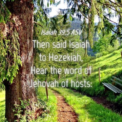 Picture 04 - Isaiah 39:5 ASV - Then said Isaiah to Hezekiah, Hear the word of - Bible Verse Picture