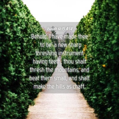 Picture 04 - Isaiah 41:15 ASV - Behold, I have made thee `to be' a new sharp - Bible Verse Picture