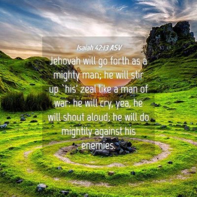 Picture 04 - Isaiah 42:13 ASV - Jehovah will go forth as a mighty man; he will - Bible Verse Picture
