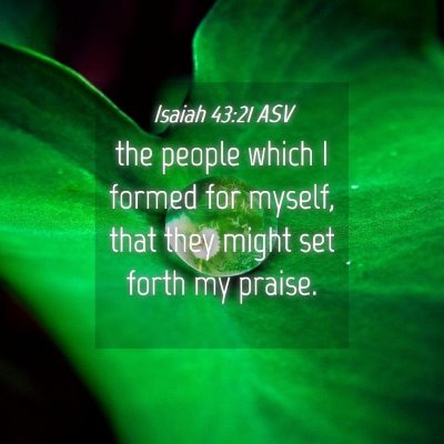 Picture 04 - Isaiah 43:21 ASV - the people which I formed for myself, that they - Bible Verse Picture