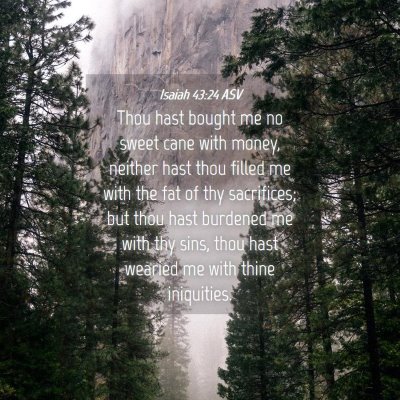 Picture 04 - Isaiah 43:24 ASV - Thou hast bought me no sweet cane with money, - Bible Verse Picture
