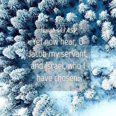 Picture 04 - Isaiah 44:1 ASV - Yet now hear, O Jacob my servant, and Israel, who - Bible Verse Picture