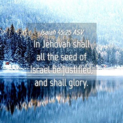 Picture 04 - Isaiah 45:25 ASV - In Jehovah shall all the seed of Israel be - Bible Verse Picture