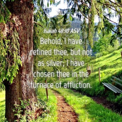 Picture 04 - Isaiah 48:10 ASV - Behold, I have refined thee, but not as silver; I - Bible Verse Picture
