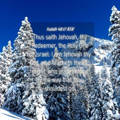 Picture 04 - Isaiah 48:17 ASV - Thus saith Jehovah, thy Redeemer, the Holy One of - Bible Verse Picture