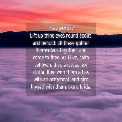 Picture 04 - Isaiah 49:18 ASV - Lift up thine eyes round about, and behold: all - Bible Verse Picture