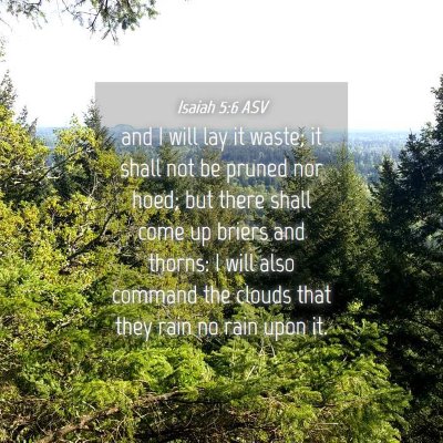 Picture 04 - Isaiah 5:6 ASV - and I will lay it waste; it shall not be pruned - Bible Verse Picture