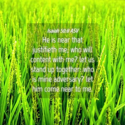 Picture 04 - Isaiah 50:8 ASV - He is near that justifieth me; who will content - Bible Verse Picture
