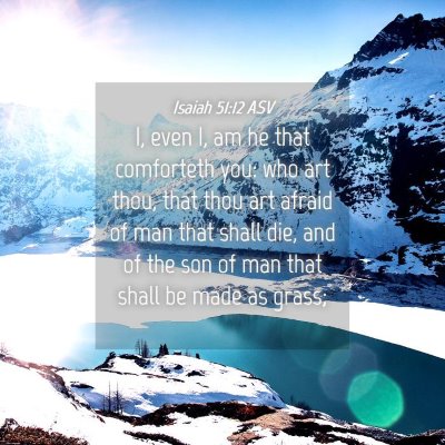 Picture 04 - Isaiah 51:12 ASV - I, even I, am he that comforteth you: who art - Bible Verse Picture