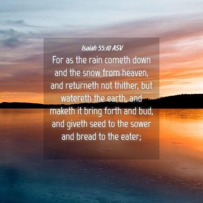Picture 04 - Isaiah 55:10 ASV - For as the rain cometh down and the snow from - Bible Verse Picture