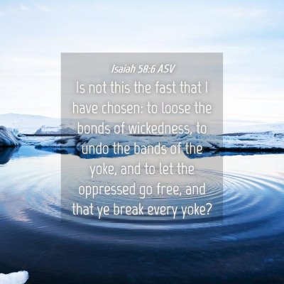 Picture 04 - Isaiah 58:6 ASV - Is not this the fast that I have chosen: to loose - Bible Verse Picture