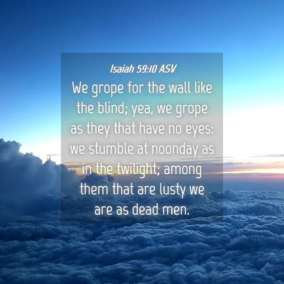 Picture 04 - Isaiah 59:10 ASV - We grope for the wall like the blind; yea, we - Bible Verse Picture
