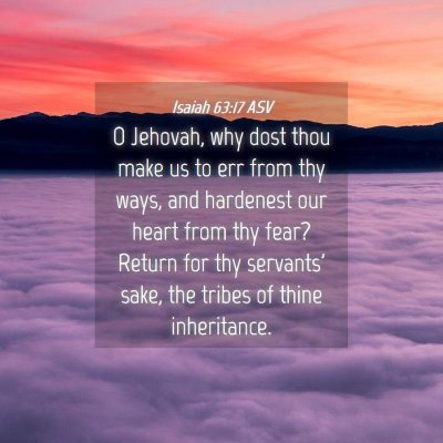 Picture 04 - Isaiah 63:17 ASV - O Jehovah, why dost thou make us to err from thy - Bible Verse Picture
