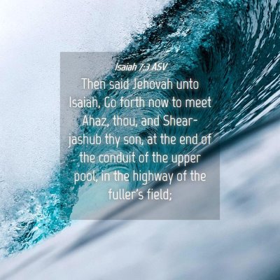 Picture 04 - Isaiah 7:3 ASV - Then said Jehovah unto Isaiah, Go forth now to - Bible Verse Picture