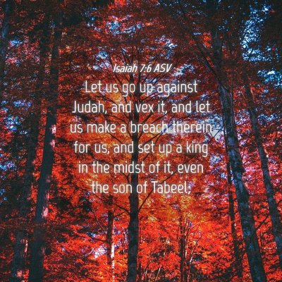 Picture 04 - Isaiah 7:6 ASV - Let us go up against Judah, and vex it, and let - Bible Verse Picture