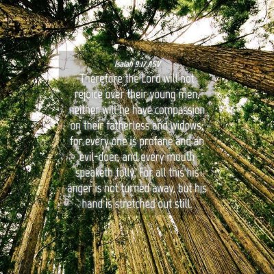 Picture 04 - Isaiah 9:17 ASV - Therefore the Lord will not rejoice over their - Bible Verse Picture