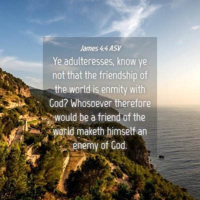 Picture 04 - James 4:4 ASV - Ye adulteresses, know ye not that the friendship - Bible Verse Picture
