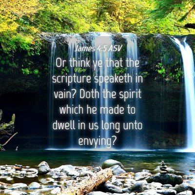 Picture 04 - James 4:5 ASV - Or think ye that the scripture speaketh in vain? - Bible Verse Picture