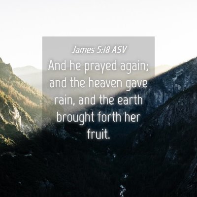 Picture 04 - James 5:18 ASV - And he prayed again; and the heaven gave rain, - Bible Verse Picture