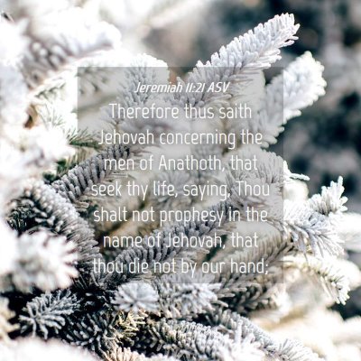 Picture 04 - Jeremiah 11:21 ASV - Therefore thus saith Jehovah concerning the men - Bible Verse Picture