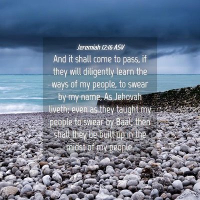 Picture 04 - Jeremiah 12:16 ASV - And it shall come to pass, if they will - Bible Verse Picture