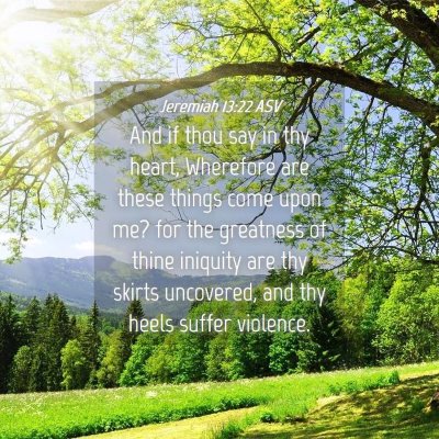 Picture 04 - Jeremiah 13:22 ASV - And if thou say in thy heart, Wherefore are these - Bible Verse Picture