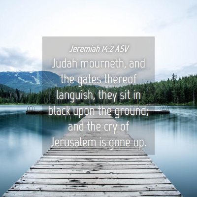 Picture 04 - Jeremiah 14:2 ASV - Judah mourneth, and the gates thereof languish, - Bible Verse Picture