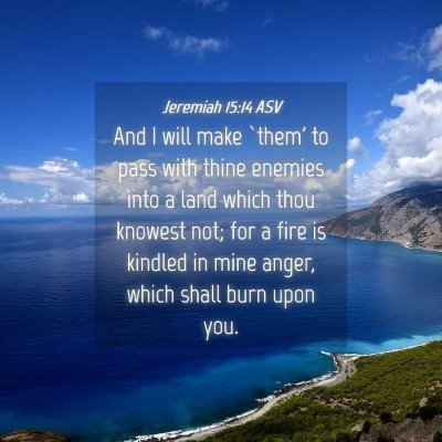 Picture 04 - Jeremiah 15:14 ASV - And I will make `them' to pass with thine enemies - Bible Verse Picture