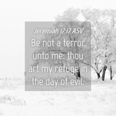 Picture 04 - Jeremiah 17:17 ASV - Be not a terror unto me: thou art my refuge in - Bible Verse Picture