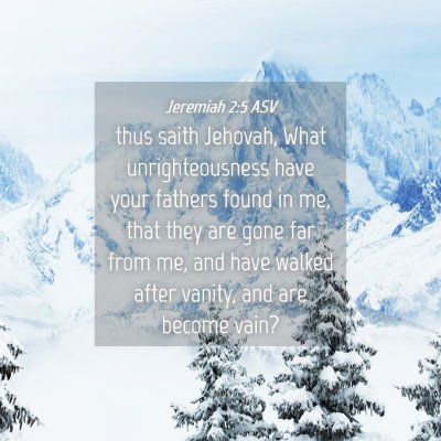 Picture 04 - Jeremiah 2:5 ASV - thus saith Jehovah, What unrighteousness have - Bible Verse Picture