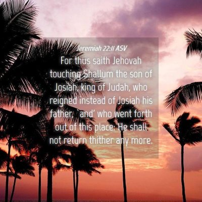 Picture 04 - Jeremiah 22:11 ASV - For thus saith Jehovah touching Shallum the son - Bible Verse Picture