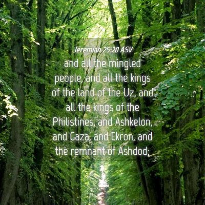 Picture 04 - Jeremiah 25:20 ASV - and all the mingled people, and all the kings of - Bible Verse Picture