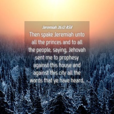 Picture 04 - Jeremiah 26:12 ASV - Then spake Jeremiah unto all the princes and to - Bible Verse Picture