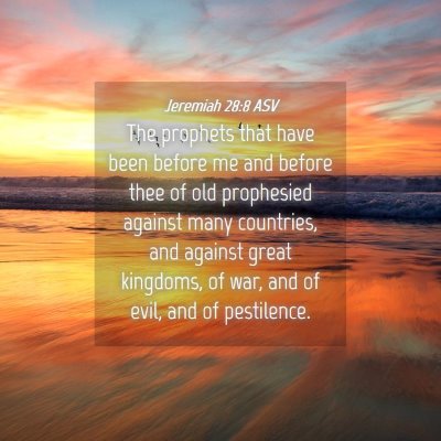 Picture 04 - Jeremiah 28:8 ASV - The prophets that have been before me and before - Bible Verse Picture