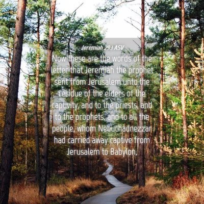 Picture 04 - Jeremiah 29:1 ASV - Now these are the words of the letter that - Bible Verse Picture