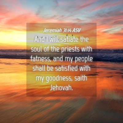 Picture 04 - Jeremiah 31:14 ASV - And I will satiate the soul of the priests with - Bible Verse Picture