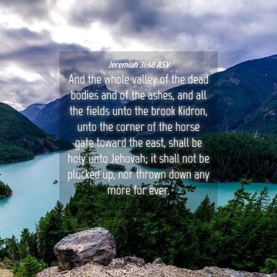 Picture 04 - Jeremiah 31:40 ASV - And the whole valley of the dead bodies and of - Bible Verse Picture